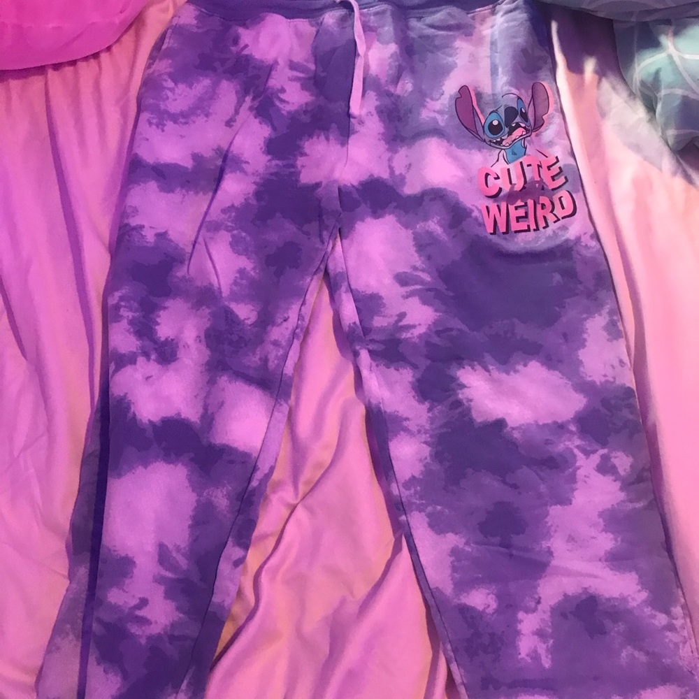 blue stitch sweatpants for women